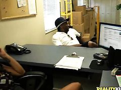 Brunette jerks dude off on camera for your viewing pleasure