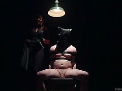 Pain and pleasure mix together in a unique blend, meant to bring excitement to another level. Click to watch a crazy mistress, fond of extreme bdsm activities. She is eager to punish her naked slave, by torturing his horny cock. The man is totally helpless in front of this severe bitch!