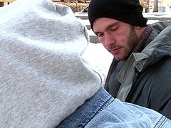 Early in the morning, sexy Vadim had the lovely surprise, to find a note from his admirer on the kitchen table. Click to watch them walking on the snowy street until they get home, where they can enjoy some alone moments. The guys undress... See Jimmy sucking cock with a passionate desire.