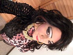 Crossdresser In Leopard Minidress