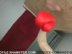 GIRL TAKES A FISTS BALLS.