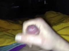 Solo Cumshot in bed