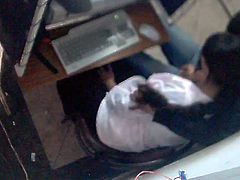 Morroco Voyeur. Young couple in cybercafe