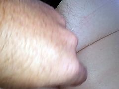 wifes big fat white hairy asshole in black pantys