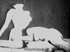 Hot Pussy Eating Brunettes and a Man (1930s Vintage)