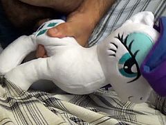 My Little Pony Rarity plush fuck and cumshot
