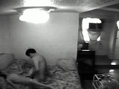 Hidden cam video of naughty Asian couple fucking in missionary position