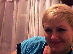 Hot 45 yo Russian mature Larisa play in skype