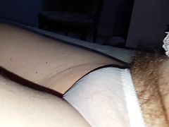 big tits & nipples, hairy pussy in see through lingerie