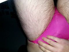 getting hard in pink pnty