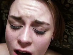 Teen Sage Evans with shaved pussy loves cock riding