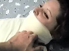 Whore gets tickled and mummified