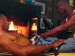 Is there anything more romantic than a nice evening by the fire with the one you love. These hunky black dudes would certainly agree with that sentiment. Soon, they are tearing off each other's clothes, to reveal pulsating muscles. They suck cock so well.
