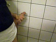 Dutch cumshot in bathroom