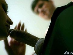 This horny explicit milf is in search of a big cock and ready to do everything, to get it. Lyckily, Fanda has what she needs and willing to give it to her. Firstly, she sucks his cock so eagerly and rubs it all over her face. After that, Kayla asks him to suck her soft and juicy pussy.
