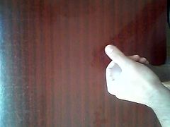 Ejaculating on table