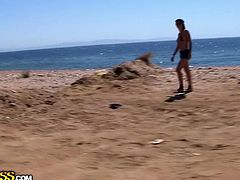 Inez loves the beach. That's why when her boyfriend takes her to the beach, she puts on her skimpiest bikini and enjoys herself. hHer man gets a hard on looking at her. His dick is hard and ready to slip into her tight pussy. But not before Inez has taken it in her mouth and given him a nice blowjob.
