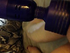 Watch me come and push the huge dildo out as I do