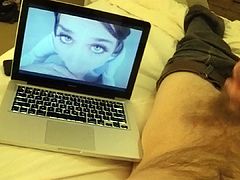 POV Jerking Off To Blowjob Porn With Cumshot