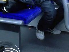 jacking off on the bus for fun