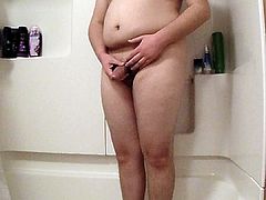 Chub standing jack off and cumshot