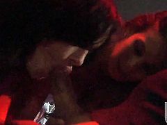Angelina Valentine and Ryder Skye give blow job in the night