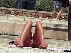 Topless Beach Bikini Horny Teens Beach Voyeur HD