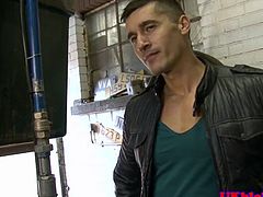 British muscles assfucked in garage
