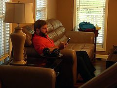 These two guys must really be horny for each other. There are other people in the house as they start in one room, then move to the staircase, where there was the thrill of getting caught. Finally, they go to another bedroom, where more blowjob action happens. These guys can't get enough of each other.