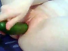 slut wife takes a cucumber