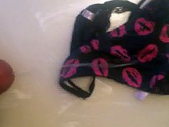 Cumming on thong