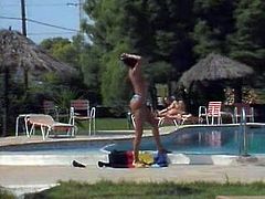 German Holiday Group Sex on Pool