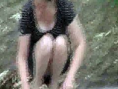 My asian neighbour upskirt in the garden