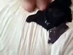 Tiny tits tries to suck a fat one