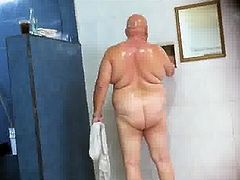 Fat ass in the shower