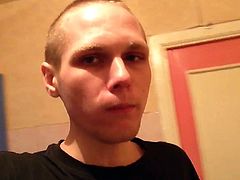 Russian guy spitting