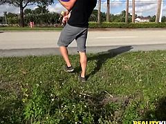 Amber certainly knows how to get the boys rock hard. Her hair and legs guarantee she will get laid, and this guy is no exception. He went after her and got his dick in her mouth. You know that pussy will be next to get conquered!