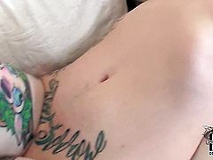 Milf Hollie Hatton with massive tits and shaved beaver is ready to play with her pussy 24/7