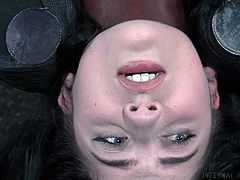 Foot torture can be very painful, but this sex slave will have to endure it, if she wants to have any hope of enjoying even the tiniest modicum of pleasure. Her soles are beaten relentlessly by her cruel master. Her pussy is spread for more fun.