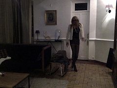 SISSI TV TS CD TRAVESTI PANTYHOSE COLLANT SMOKING DANCING