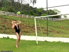 What could be more stimulating then a hot game of shemale volleyball? Throwing a blanket on the ground and having a tranny group orgy. This sexy T-babe foursome decide that having a group sex...