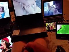 Masturbating to porn