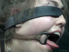 Electra Rayne has no idea what her master is going to do. She was blindfolded throughout the session and shackled to wood restraints. Master surprised her by inserting anal hook and at the same time, he used vibrator on her clit. A series of orgasms hit her and she liked that sensation very much.