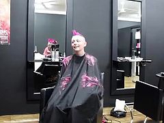 headshave of a cute girl