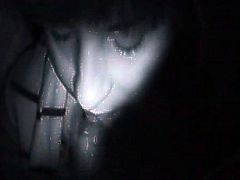 Nightvision blowjob from girl that is small