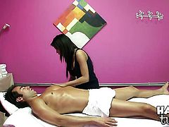Asian Mya Madison sucks like a pro in steamy oral action