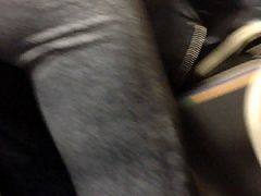 Tight teen ass in grey leggings