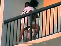 Sexy black woman fucked outside