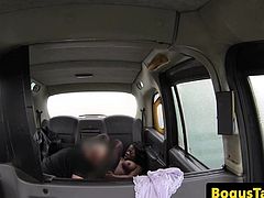 Ebony taxi amateur assfucked and fingered