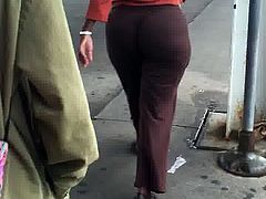 Big juicy booty milf in brown pants OMG!!!!!!!!!!!!